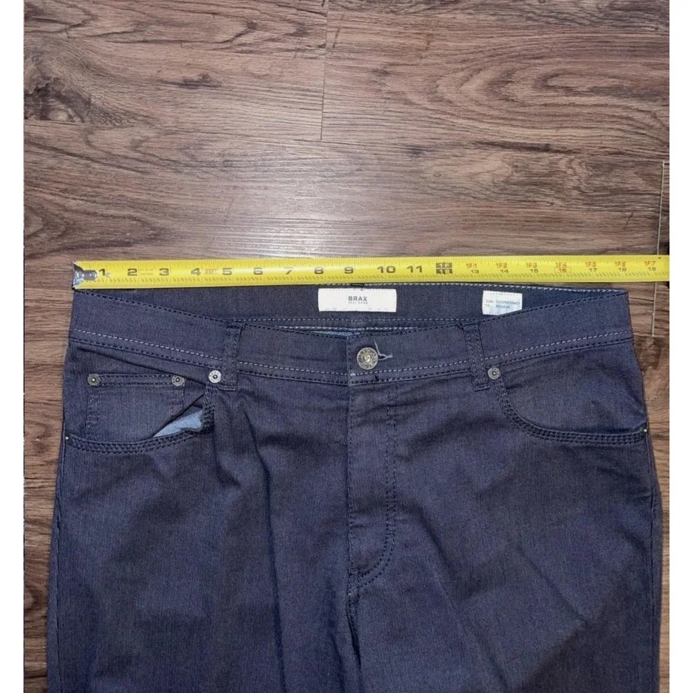 Brax Jeans Mens 36x34 Blue Cooper Fancy Regular Fit Straight Leg Pants